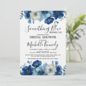 Something Blue Before I Do Floral Bridal Shower 招待状 (スタンド正面)