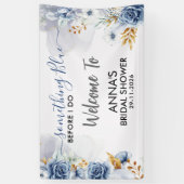 Something Blue Before I Do Floral Welcome 横断幕 (縦)