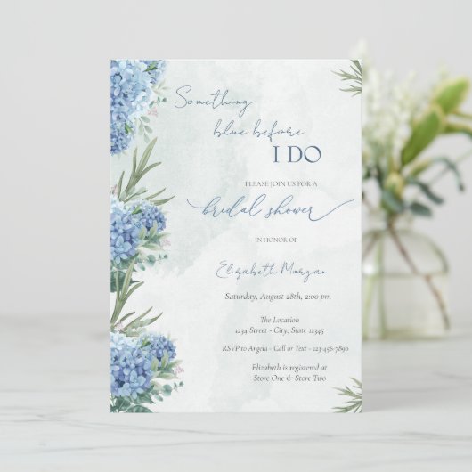 Something Blue Before I Do Hydrangea 招待状 (スタンド正面)