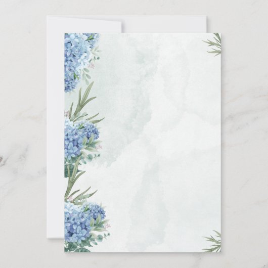 Something Blue Before I Do Hydrangea 招待状 (裏面)