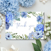 Something blue before i do hydrangea bridal shower サンキューカード