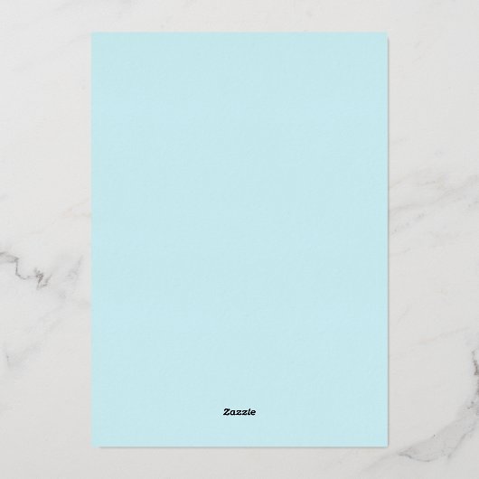 Something Blue Before I Do Martini Bridal Shower 箔招待状 (裏面)