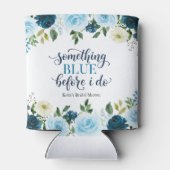 Something Blue Before I Do Navy Floral 缶クーラー (裏面)