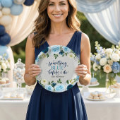 Something Blue Before I Do Navy Floral Bridal Show ペーパープレート