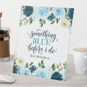 Something Blue Before I Do Navy Floral Bridal Show 台座サイン (インサイチュ)