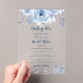 Something Blue Before I Do Script Bridal Shower アクリル招待状 (インサイチュ (ポータブル))