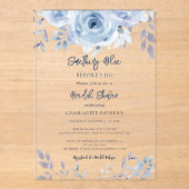 Something Blue Before I Do Script Bridal Shower アクリル招待状 (正面)
