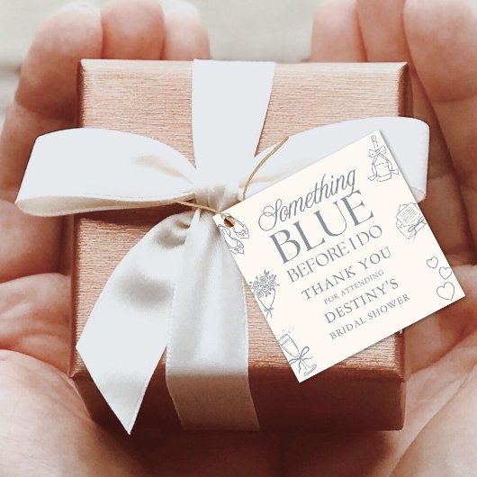 Something Blue Before I Do Thank You Bridal Shower フェイバータグ