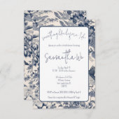 Something Blue before "I Do" Toileブライダルシャワー 招待状 (正面/裏面)