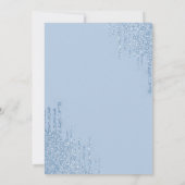 Something Blue Before I Do White Bow Glitter Drips 招待状 (裏面)