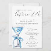 Something Blue Before I Martiniブライダルシャワー 招待状 (正面)