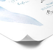 Something Blue Bowブライダルシャワーウェルカムサイン ポスター (角)