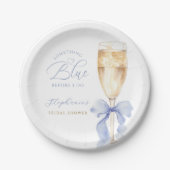 Something Blue Bowブライダルシャワー紙プレート ペーパープレート (正面)