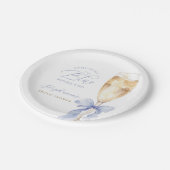 Something Blue Bowブライダルシャワー紙プレート ペーパープレート (アングル)