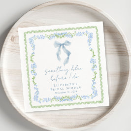 Something Blue Bow Bridal Shower スタンダードカクテルナプキン