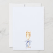 Something Blue Bow Bridal Shower 招待状 (裏面)