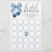 Something Blue Bow Bridal Shower Bingo Game (正面)