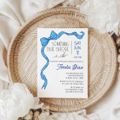 Something Blue Bow Bridal Shower Invitation 招待状