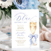Something Blue Bow Bridal Shower Invitation 招待状