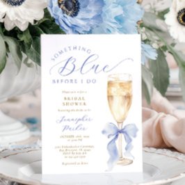 Something Blue Bow Bridal Shower Invitation 招待状