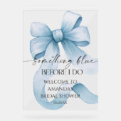 Something Blue Bow Bridal Shower Welcome Sign アクリルサイン (正面)