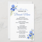 Something Blue Bridal Shower Brunch Menu (正面)
