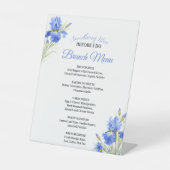 Something Blue Bridal Shower Brunch Menu 台座サイン (正面)