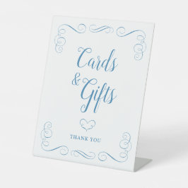 Something Blue Bridal Shower Cards and Gifts 台座サイン