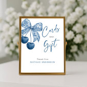 Something Blue Bridal Shower Cards & Gift Sign ポスター