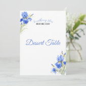 Something Blue Bridal Shower Dessert Table Sign 招待状 (スタンド正面)