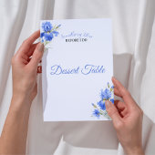 Something Blue Bridal Shower Dessert Table Sign 招待状