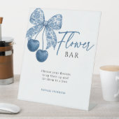 Something Blue Bridal Shower  Flower Bar Sign 台座サイン (インサイチュ)