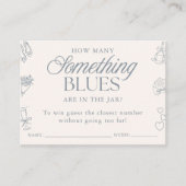 Something Blue Bridal Shower Guessing Game エンクロージャーカード (正面)