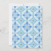 Something Blue Bridal Shower | Mediterranean Tile  招待状 (裏面)