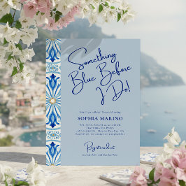 Something Blue Bridal Shower | Mediterranean Tile  招待状