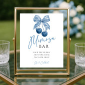 Something Blue Bridal Shower Mimosa Bar Sign ポスター