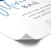 Something Blue Bridal Shower Mimosa Bar Sign ポスター (角)