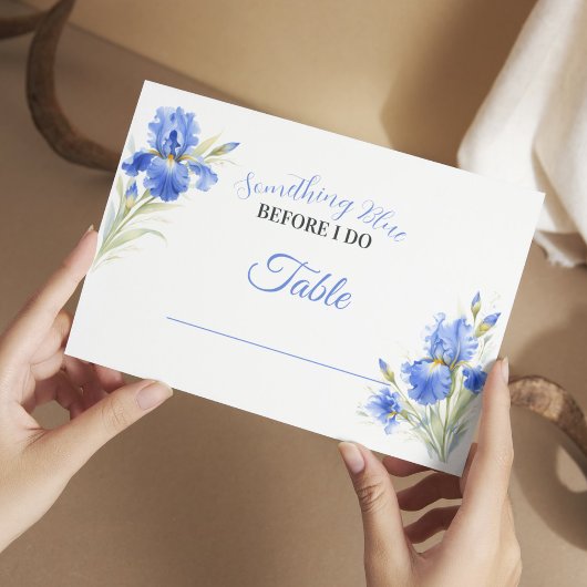 Something Blue Bridal Shower Table Place Card サンキューカード