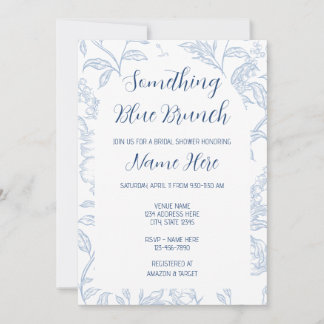Something Blue Brunch Bridal Shower Invitation 招待状