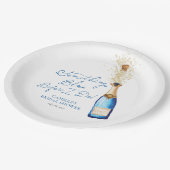 Something Blue Champagne Bridal Brunch ペーパープレート (アングル)