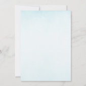 Something Blue Champagne Floral Bridal Shower 招待状 (裏面)