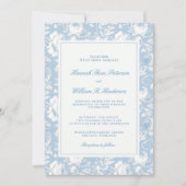 Something Blue Chinoiserie Wedding 招待状 (正面)