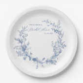 Something Blue Dusty Blueブライダルシャワー ペーパープレート (正面)