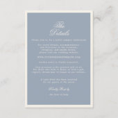 Something Blue Dusty Blue Wedding Details Card エンクロージャーカード (正面)