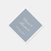 Something Blue Dusty Blue Wedding Napkins スタンダードカクテルナプキン (角)