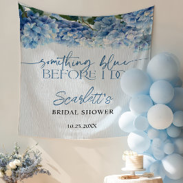 Something Blue Elgant Hydrangea Bridal Shower  タペストリー