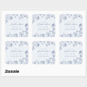 Something Blue Favor Stickers Bridal Shower Labels スクエアシール (シート)