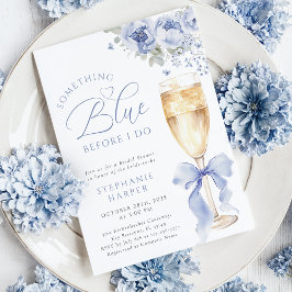 Something Blue Floral Bridal Shower Invitation 招待状
