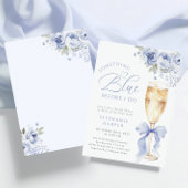 Something Blue Floral Bridal Shower Invitation 招待状