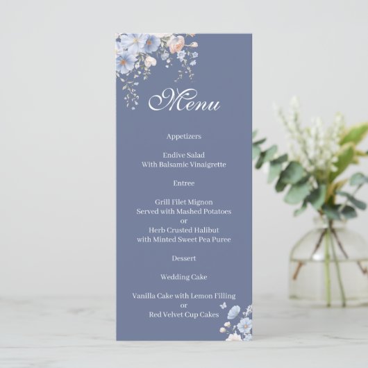 Something blue floral  Menu メニュー (スタンド正面)